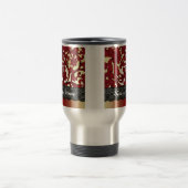 Mug De Voyage Brick rouge & or damas (Centre)