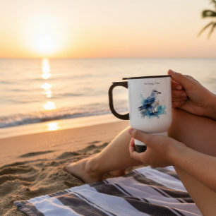 Mug De Voyage Brise Océanique : Goéland à l'aquarelle