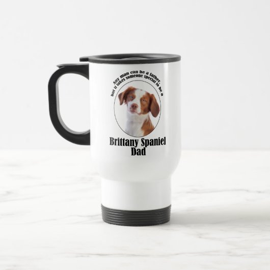 Mug De Voyage Brittany Spaniel Papa (Gauche)