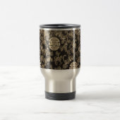 Mug De Voyage Brocade chinoise - argent et noir (Centre)