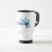 Mug De Voyage Broches de quilles et boule (Devant droit)