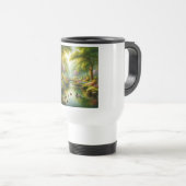 Mug De Voyage Brook de printemps avec canards/fleurs (Devant droit)