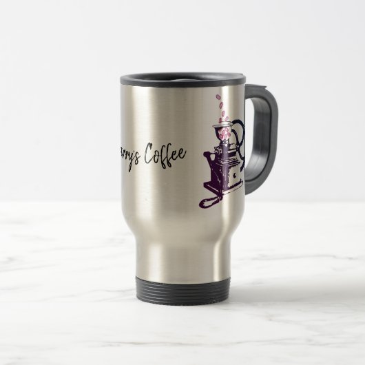 Mug De Voyage Broyeuse à café personnalisée | Musique de voyage (Devant droit)