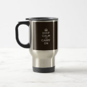 Mug De Voyage Brun chocolat foncés gardent le calme et (Gauche)