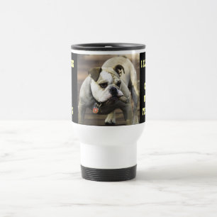 MUG DE VOYAGE BULLDOG AVEC BALISE DE CHIEN E.G.A.