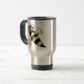 Mug De Voyage Bumble Bee with Mustache (Devant gauche)