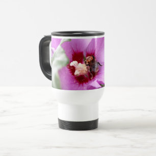 Mug De Voyage Bumblebebe sur la fleur d'Hibiscus