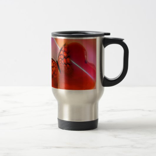 Mug De Voyage Butterfly and Hearts (Droit)