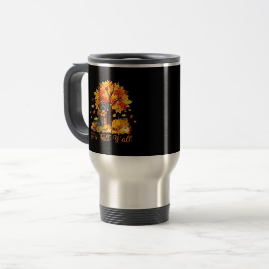 Mug De Voyage C’est automne Y’all Halloween Thanksgiving Retro G (Devant gauche)