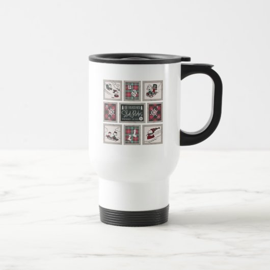 Mug De Voyage cacahuètes | Ancien Motif de traîneau (Droite)