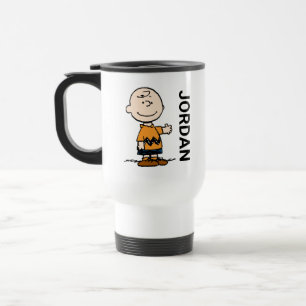 Mug De Voyage cacahuètes Charlie Brown Ajouter Votre Nom