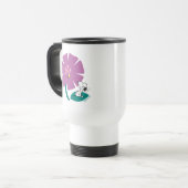 Mug De Voyage cacahuètes | Illustration de la nature Fleur pourp (Devant gauche)