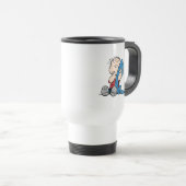 Mug De Voyage cacahuètes | Linus et sa couverture (Devant droit)