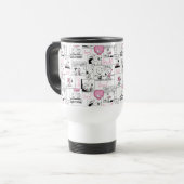 Mug De Voyage cacahuètes | Valentine Heart Love Motif (Devant gauche)