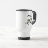 Mug De Voyage cacahuètes | Vélo Snoopy & Woodstock (Devant droit)