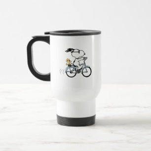 Mug De Voyage cacahuètes   Vélo Snoopy & Woodstock
