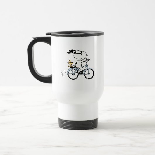 Mug De Voyage cacahuètes | Vélo Snoopy & Woodstock (Gauche)