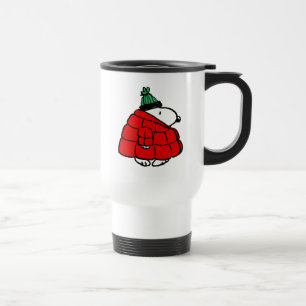Mug De Voyage cacahuètes Veste Snoopy Red Puffer