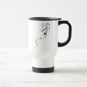 Mug De Voyage Cacao pour l'art en ligne Sumi-e du Père Noël de N