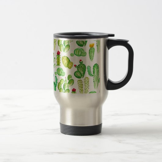 Mug De Voyage Cactus à l'aquarelle (Droit)
