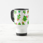 Mug De Voyage Cactus mignons, Cactus Motif, Succulent, Votre Nom (Devant gauche)