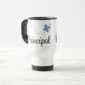 Mug De Voyage Cadeau bleu de principal de papillon (Devant gauche)