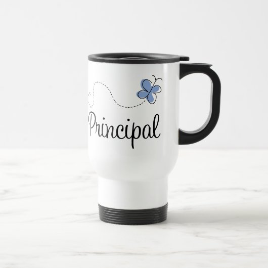 Mug De Voyage Cadeau bleu de principal de papillon (Droite)