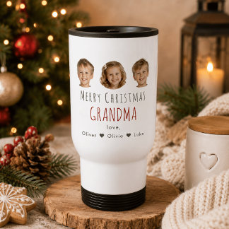 Mug De Voyage Cadeau de Noël personnalisé pour grand-mère 3 Phot