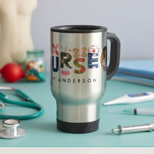Mug De Voyage Cadeau de Noël personnalisé pour infirmière mignon