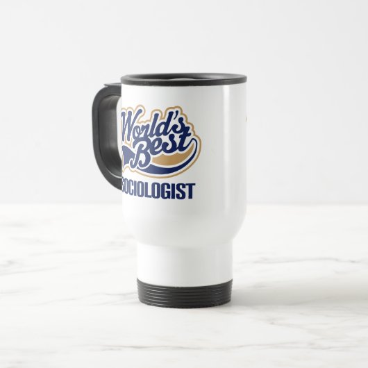 Mug De Voyage Cadeau de sociologue (Devant gauche)