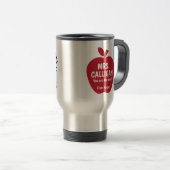 Mug De Voyage Cadeau drôle d'Apple de carburant de professeur (Devant droit)