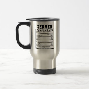 Mug De Voyage Cadeau drôle pour le personnel de serveur Faits nu