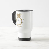 Mug De Voyage Cadeau du Mariage de la bague d'or moderne (Devant gauche)