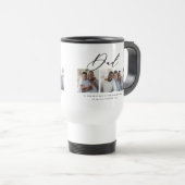 Mug De Voyage Cadeau minime de script multi photo moderne (Devant droit)