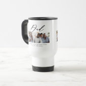 Mug De Voyage Cadeau minime de script multi photo moderne (Devant gauche)