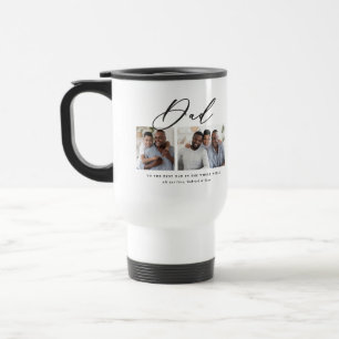 Mug De Voyage Cadeau minime de script multi photo moderne