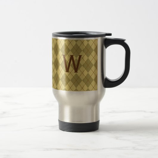 Mug De Voyage Cadeau Monogrammé pour papa masculin (Droit)