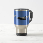 Mug De Voyage Cadeau Supersonic Airforce Jet-Fighter Designer (Devant droit)