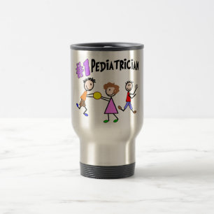 Mug De Voyage Cadeaux "# 1" de pédiatre personnages en