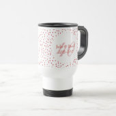 Mug De Voyage Cadeaux 40 ans de mariage - Rubis coeurs Confetti (Devant droit)