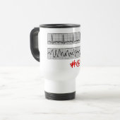 Mug De Voyage Cadeaux cardiaques drôles de bande de rythme (Devant gauche)