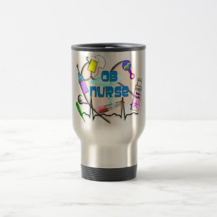 Mug De Voyage Cadeaux d'art d'infirmière d'OB