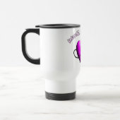 Mug De Voyage Cadeaux de conception de COEUR de ROSE d'aide (Gauche)