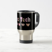 Mug De Voyage Cadeaux de conception de COEURS de ROSE de (Devant droit)