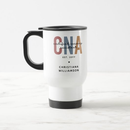 Mug De Voyage Cadeaux de l'adjoint infirmier certifié rétro de l (Gauche)