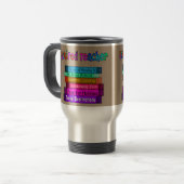 Mug De Voyage Cadeaux de l'enseignant à la retraite Stack de liv (Devant gauche)