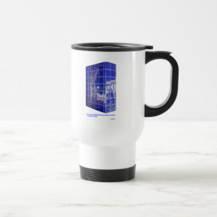 Mug De Voyage Cadeaux de réflexion de carreaux bleus de Hot Spri