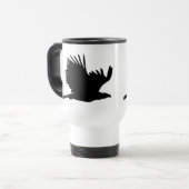 Mug De Voyage Cadeaux de silhouette d'aigle (Devant gauche)