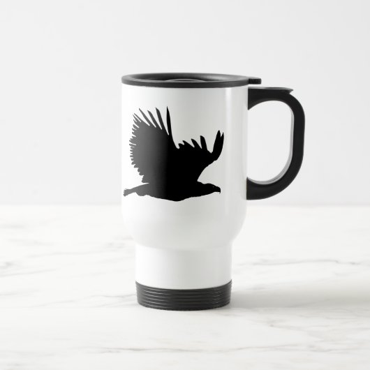 Mug De Voyage Cadeaux de silhouette d'aigle (Droite)
