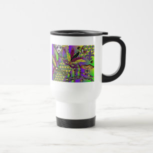 Mug De Voyage Cadeaux de vêtements de masques à plumes de Mardi